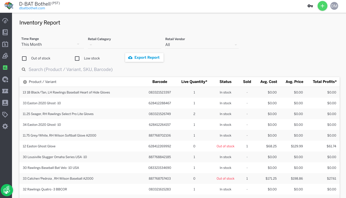 Robust inventory reporting.