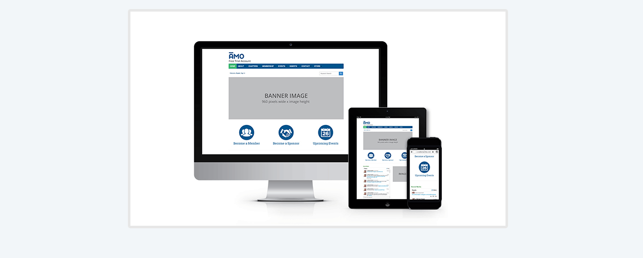 Use the integrated site builder to create websites and members-only content pages