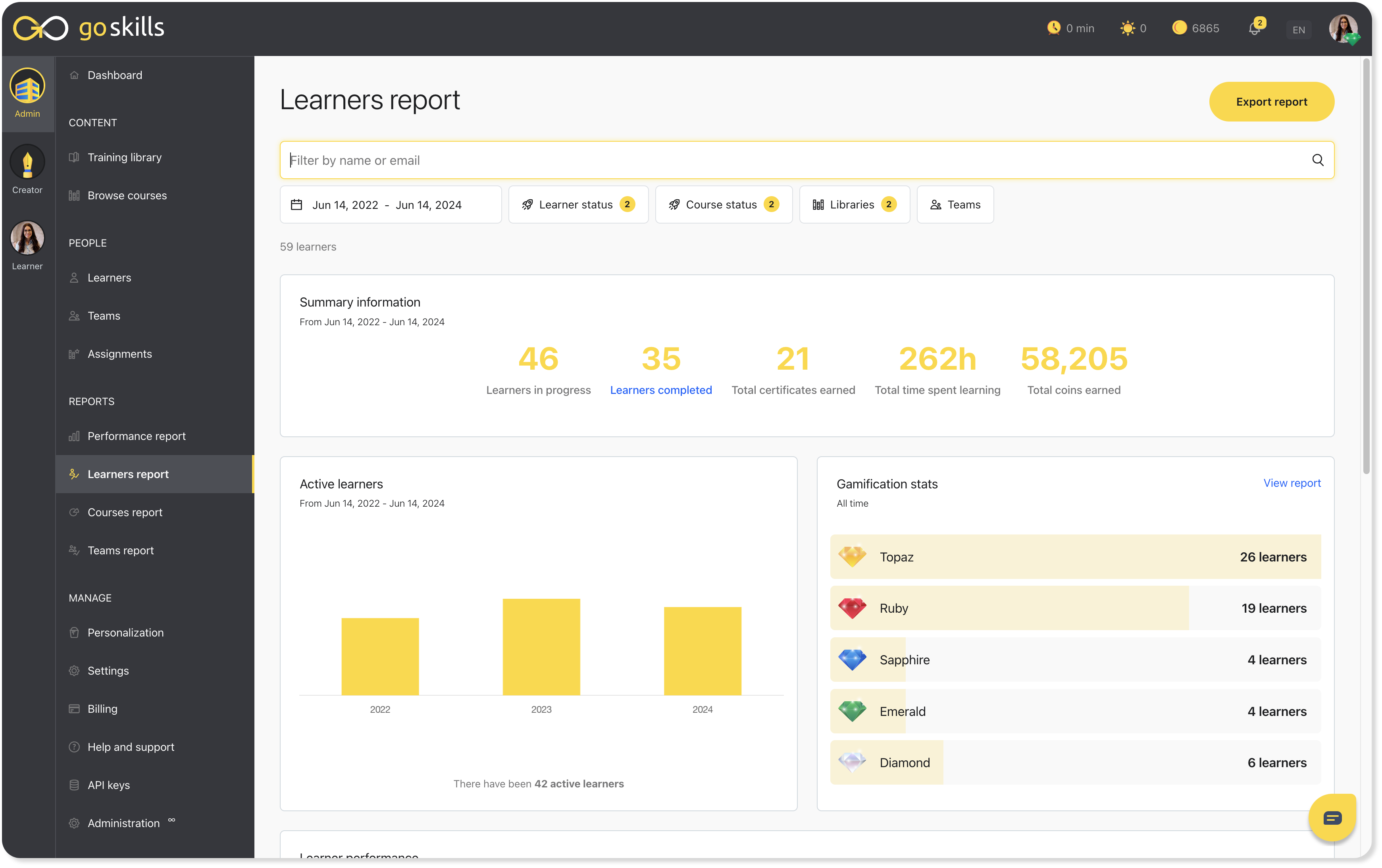 GoSkills Software - Quantify training success with comprehensive, easy-to-read, eye-catching reports. Additionally, valuable qualitative insights can be gathered through customizable feedback forms for thorough performance assessment.