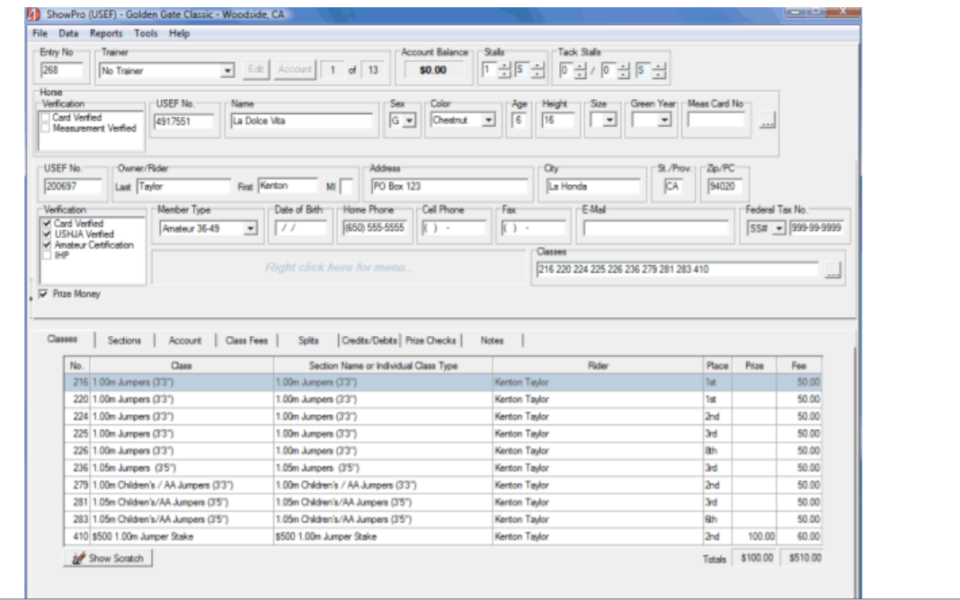 ShowPro Horse Show Software Software - 1