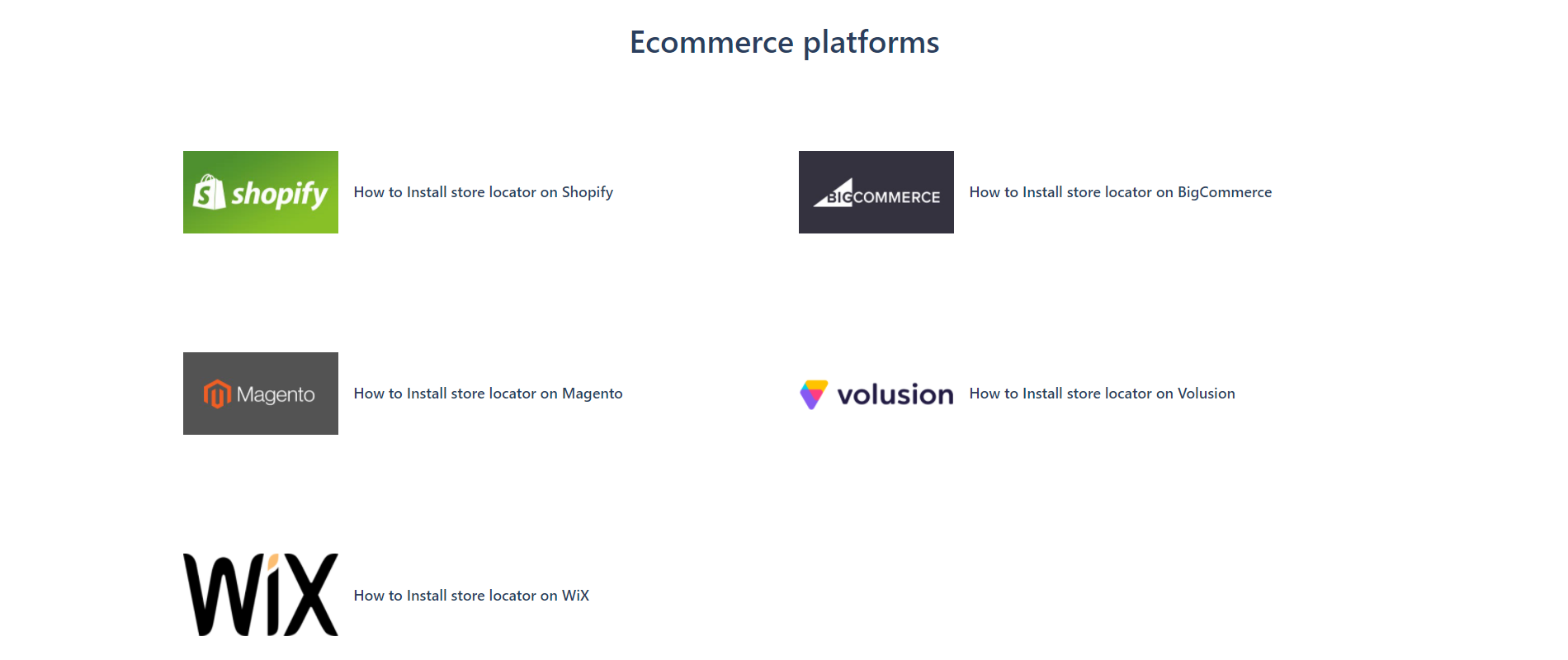 AIO- Supported Ecommerce Platforms. Shopify, BigCommerce, Wix, Magento, Volusion