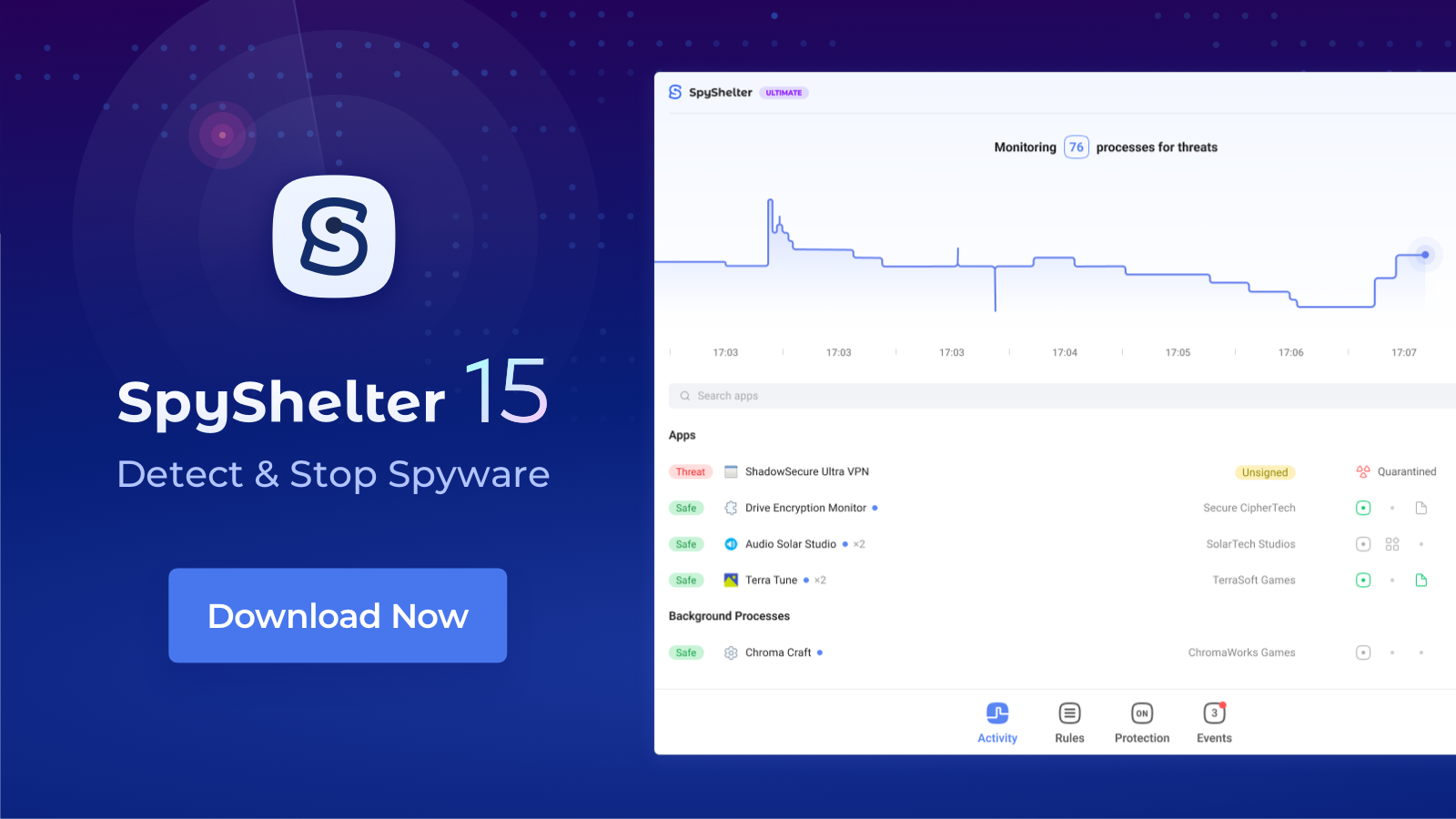 SpyShelter Software - SpyShelter 15 helps protect your device from hidden privacy-violating apps and processes.