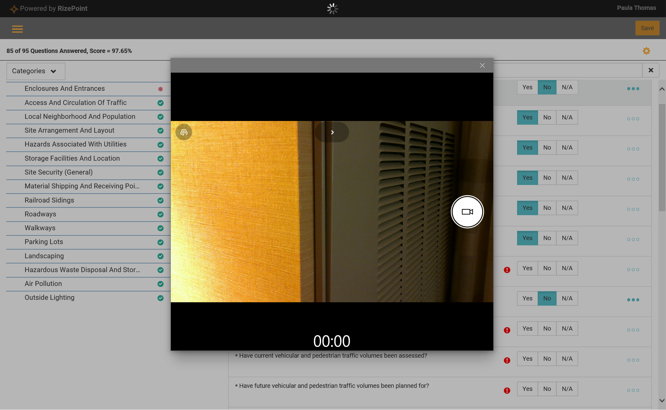Upload short videos and markup photos during assessments to ensure accountability and start the corrective action process.