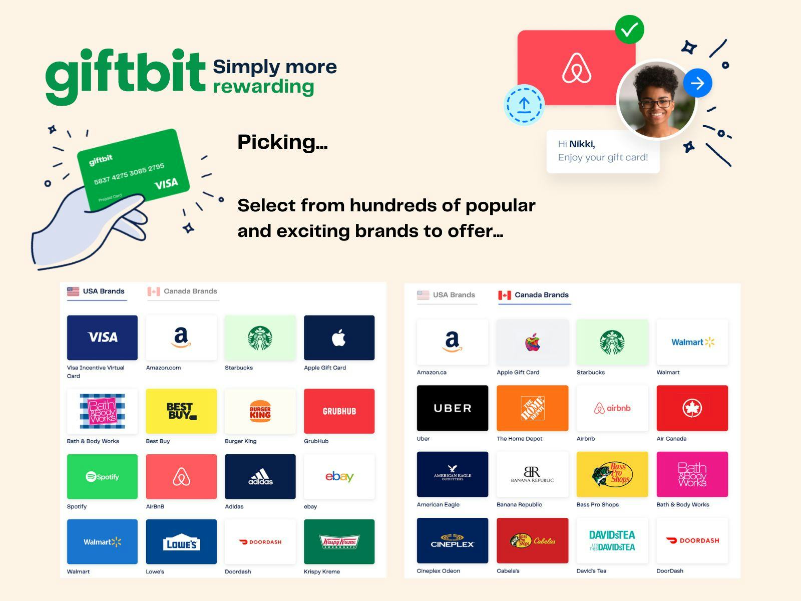 Giftbit Software - So many brands to choose from!