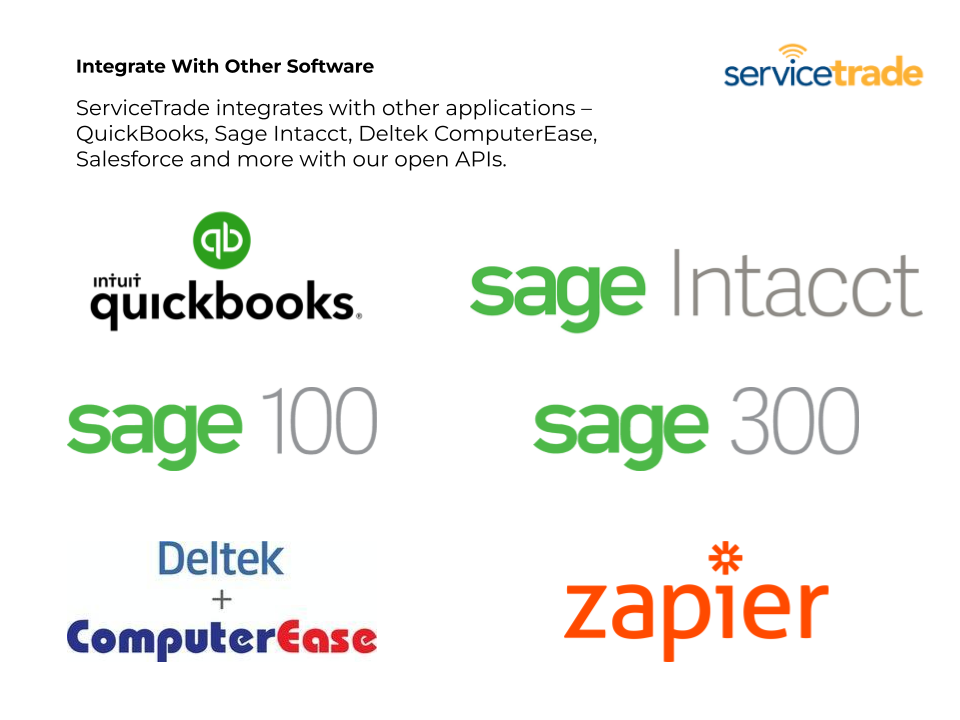 ServiceTrade Software - Integrate With Existing Software