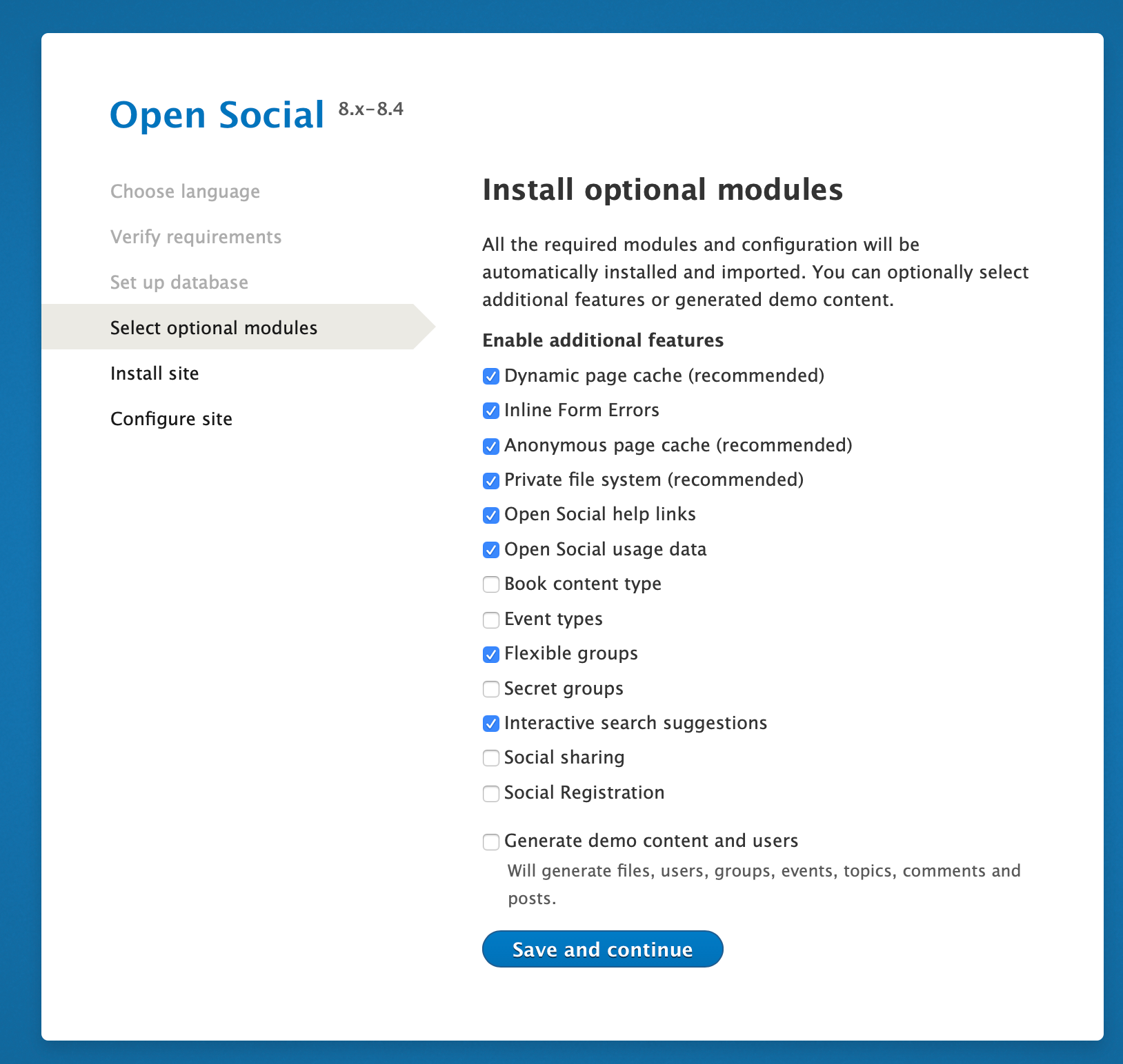 Open Social adding modules