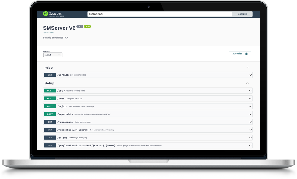 Syncplify Server! screenshot: Syncplify Server! rest API