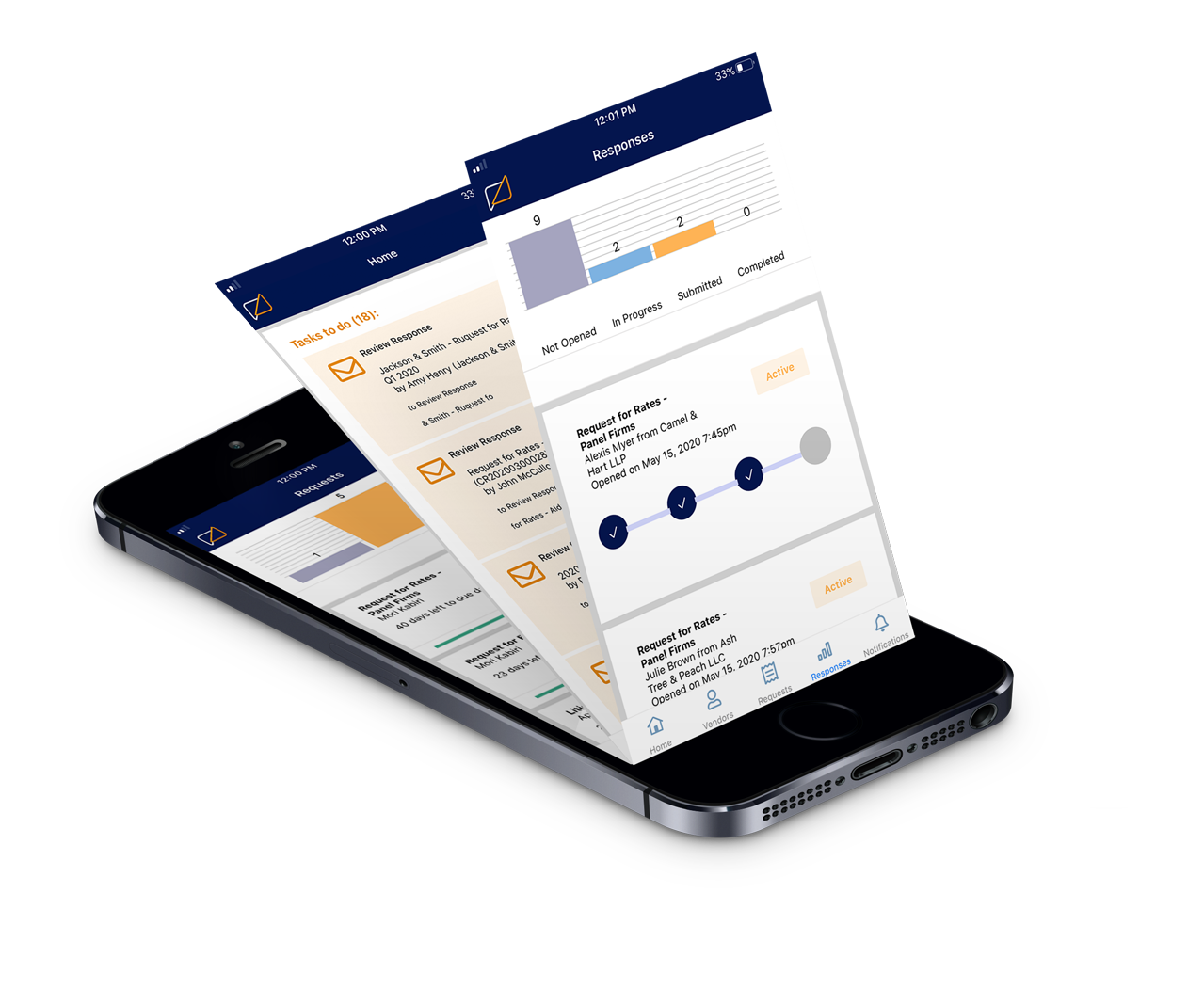 Our companion app helps you and your team easily manage requests and quickly follow up with responses on your mobile device.