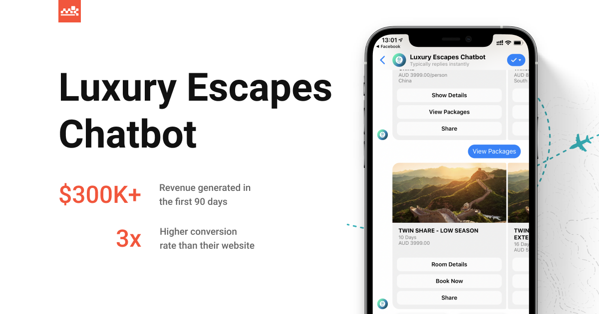 Travel chatbot for the Australia's fastest growing travel brand