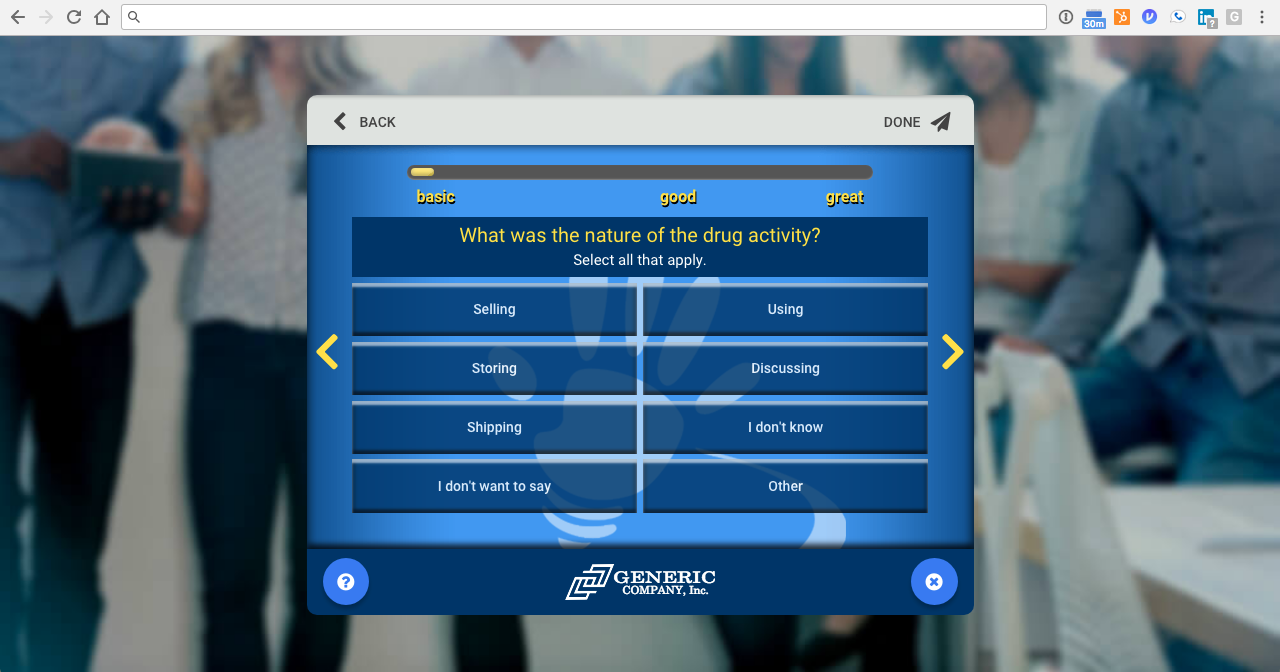 Desktop browser (Chrome, Safari, Firefox) view. The Intelligent Intake App works on mobile phones as an app AND on a desktop browser, where it works like a smart app/form.-thumb