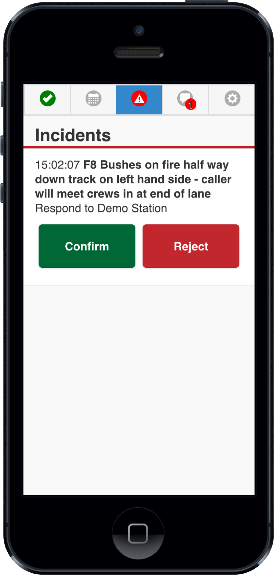 FireServiceRota Software - Confirm attendance in app