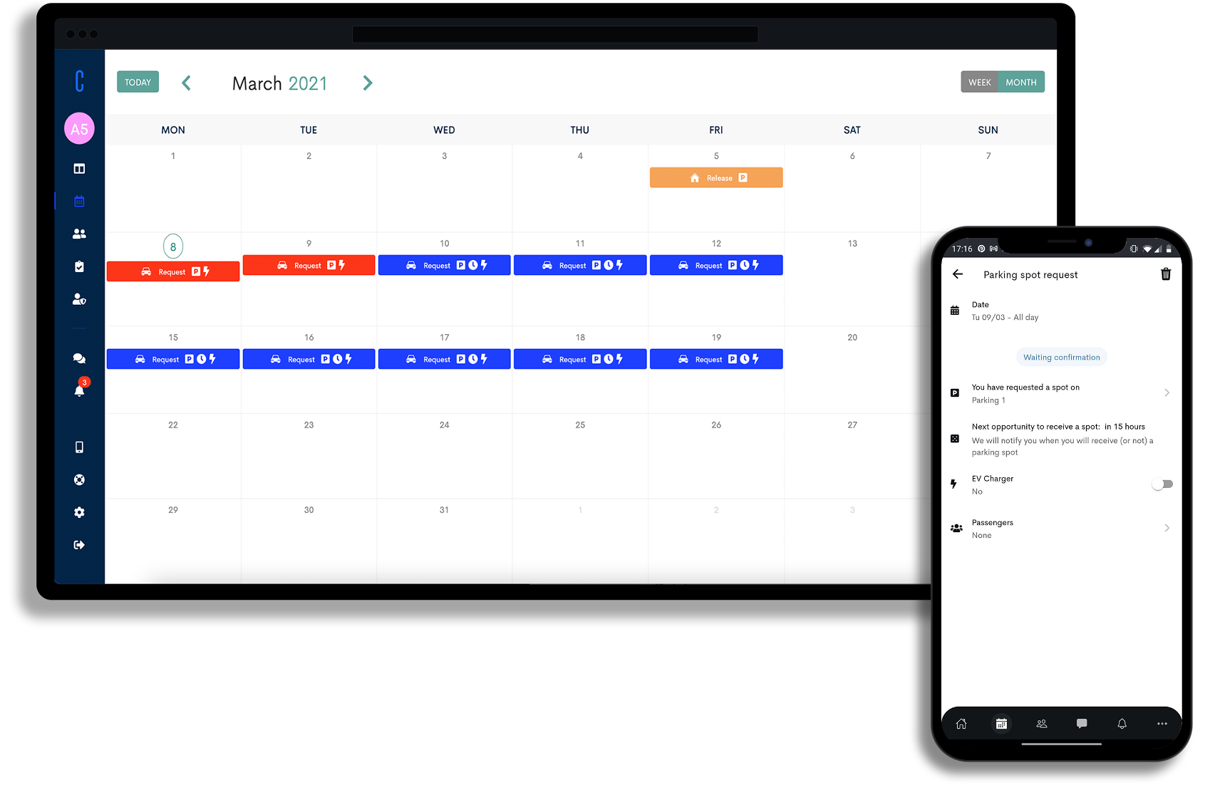 Commuty screenshot: Commuty calendar
