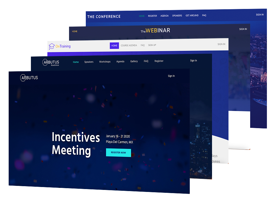 Keep control over your brand. Our pre-built templates and drag and drop interface enable your teams to quickly build and launch your event websites that are on brand and look amazing. Set user permissions to define users who are able to edit the website.