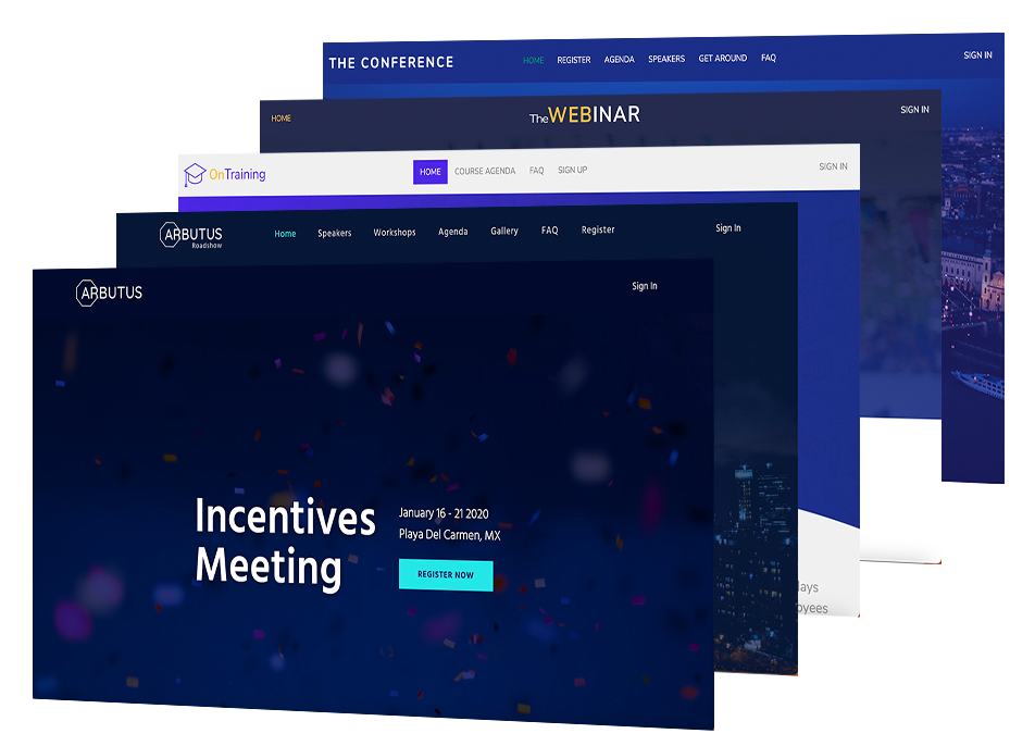 EventUp Planner Software - Keep control over your brand. Our pre-built templates and drag and drop interface enable your teams to quickly build and launch your event websites that are on brand and look amazing. Set user permissions to define users who are able to edit the website.