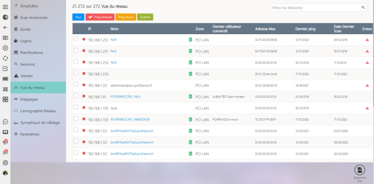 SimplyDesk Software - Network view - automatic