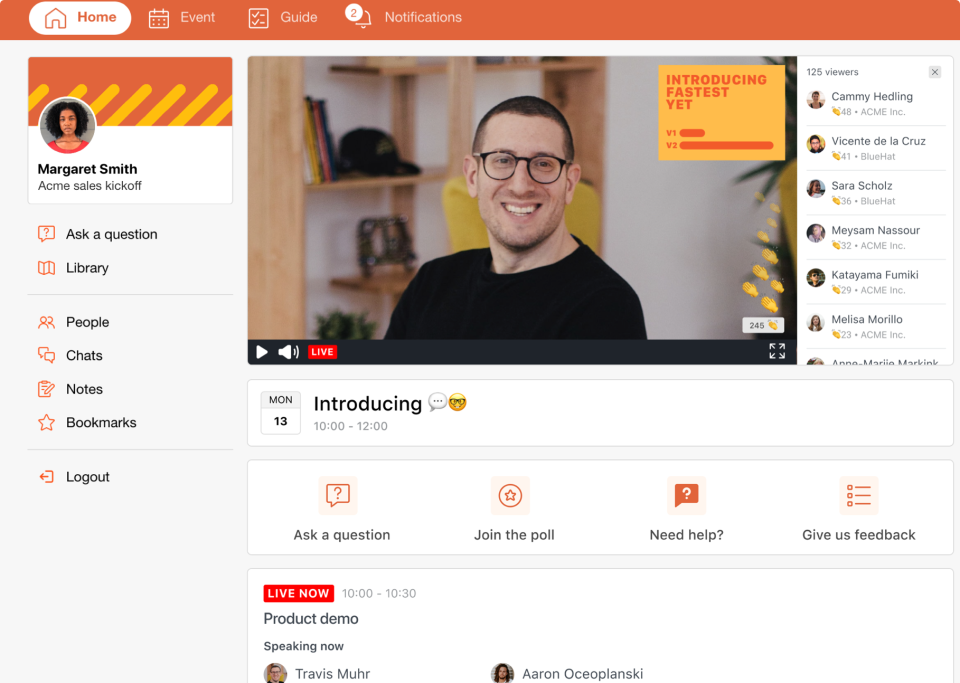 SpotMe Eventspace live experience