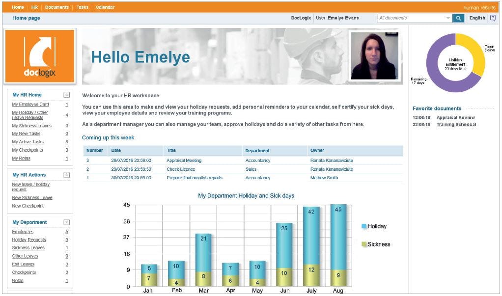 DocLogix Software - Dashboard