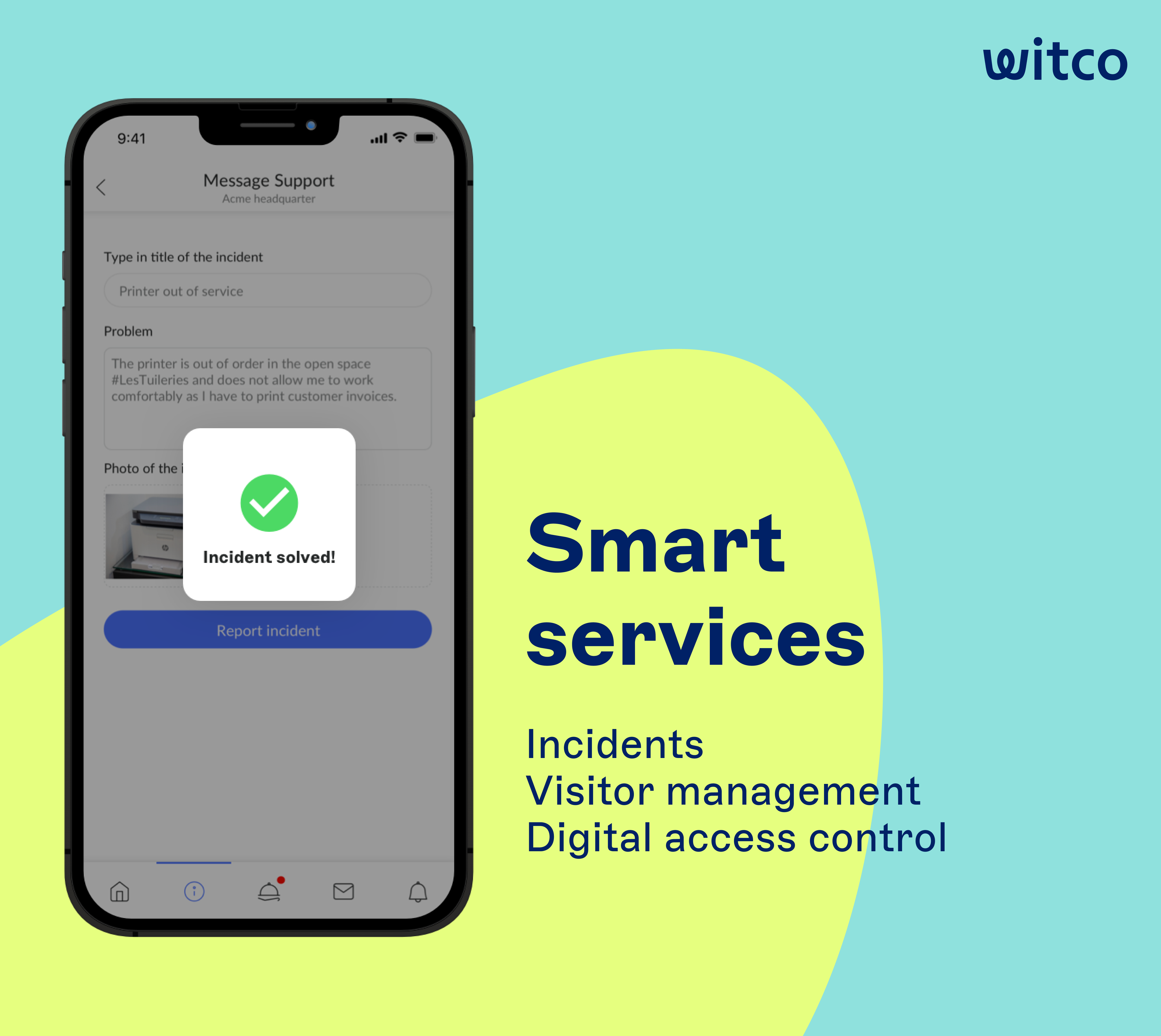 Managing incidents, visitors, and access controls becomes efficient and transparent to all stakeholders: workplace managers, employees, external vendors, etc.
