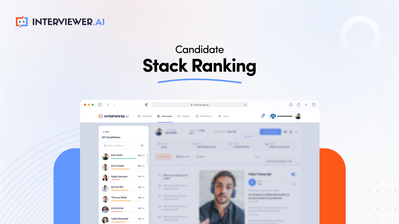 Stack rank candidates on hard & soft skills. Our unique algorithm stack ranks candidates on skills, academic qualifications, work experience, soft skills such as communication skills, sociability, and professionalism.