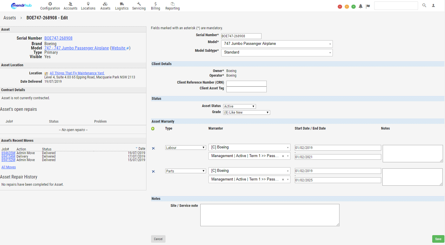 mendrhub Software - mendrhub asset information