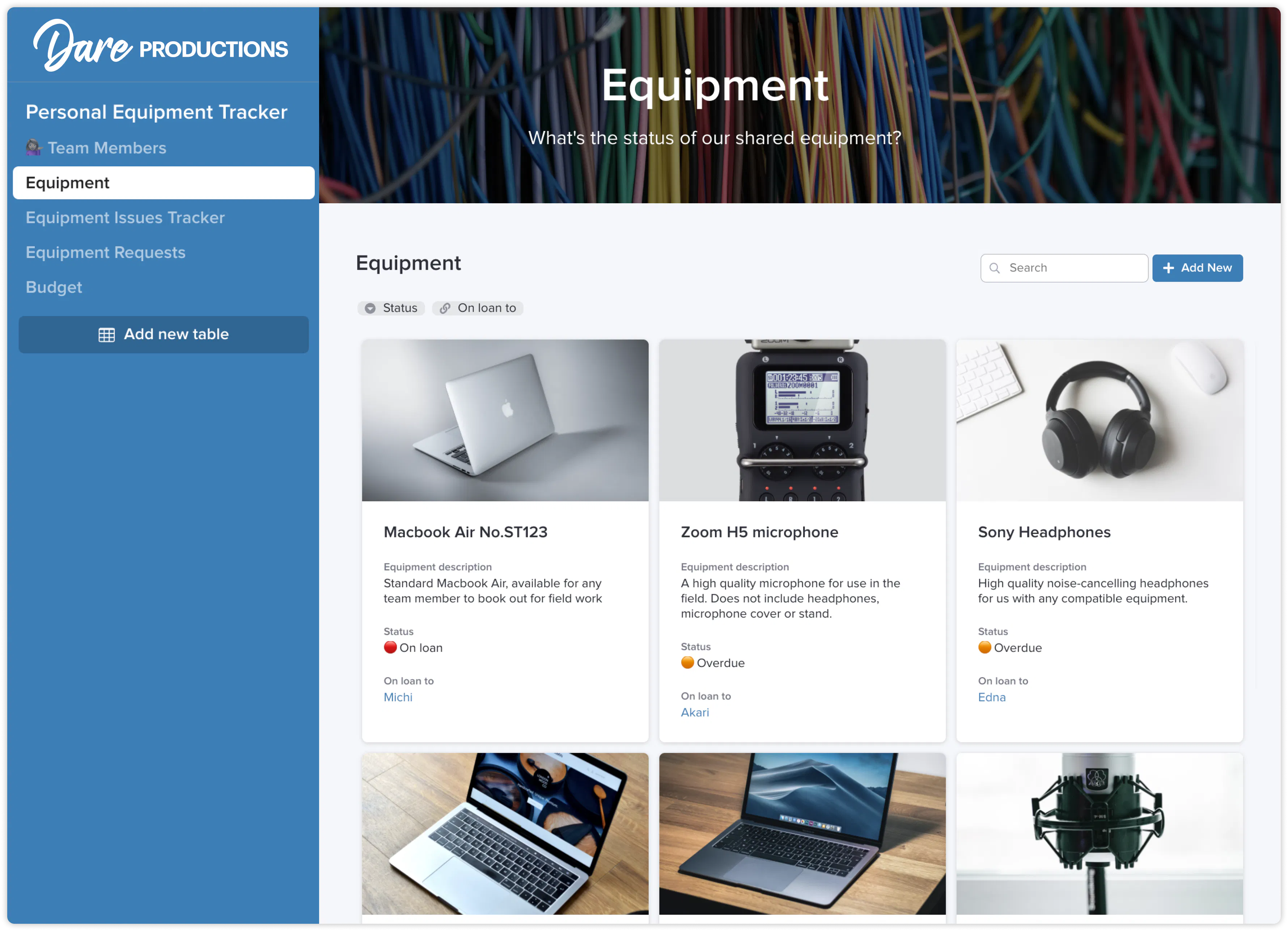 An internal tool built in Stacker