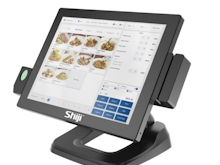 Infrasys Cloud POS Software - Shiji HK5900 Series POS terminal - The low-profile and foldable base is built in a die-cast aluminum housing for extra reliability. Designed to have a compact footprint while having all the connections needed. USB2.0 and 3.0, Serial, Cash Drawer and LAN.