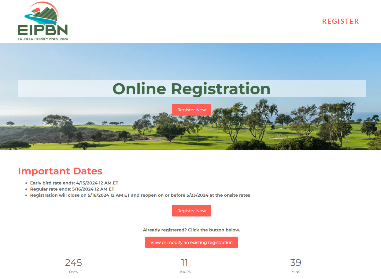 Completely customize registration forms and include promotional and discount codes