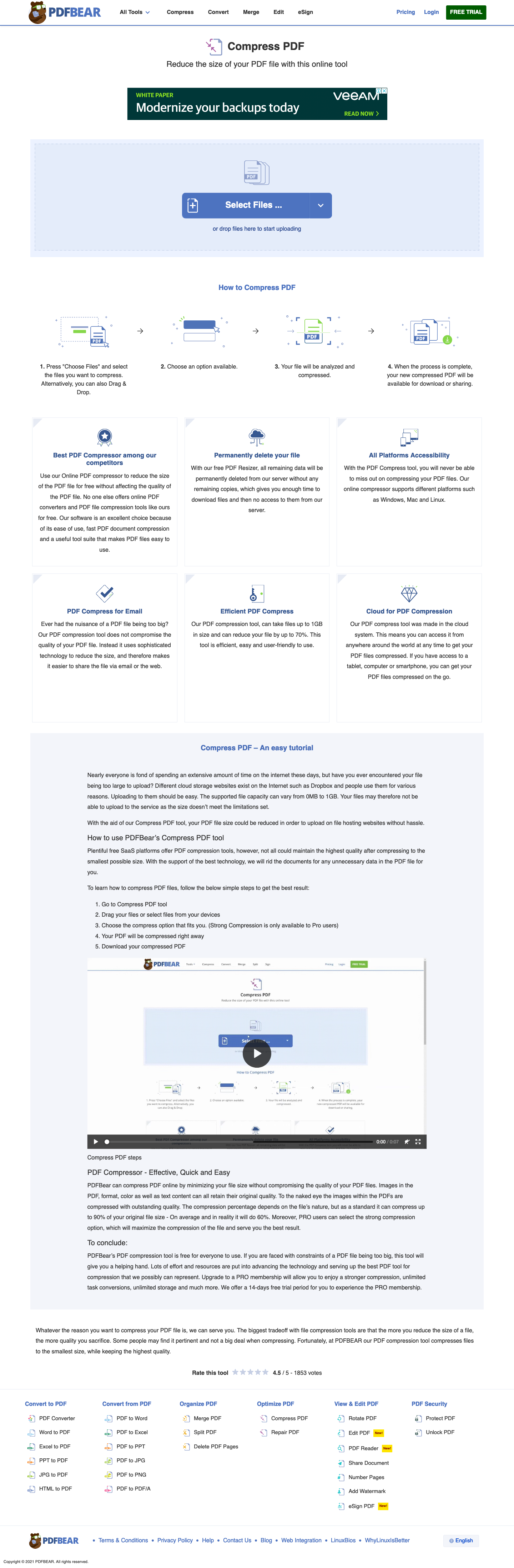 Compress PDF with an additional feature for Pro users to compress their files even more-thumb