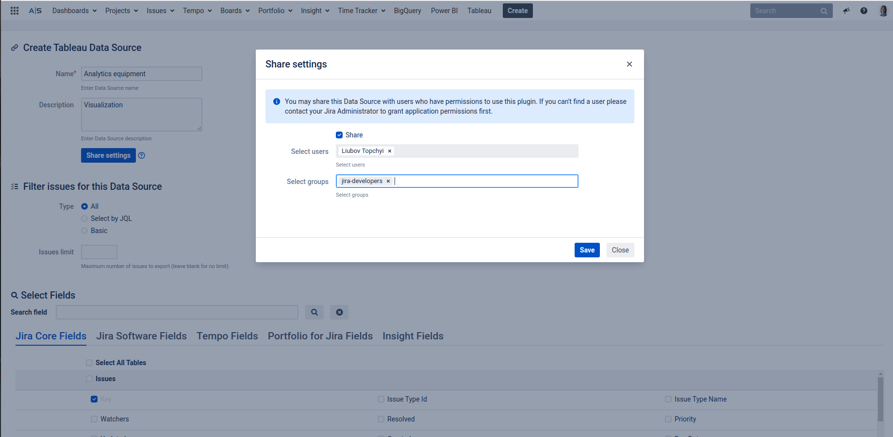 Tableau Connector for Jira Software - 4