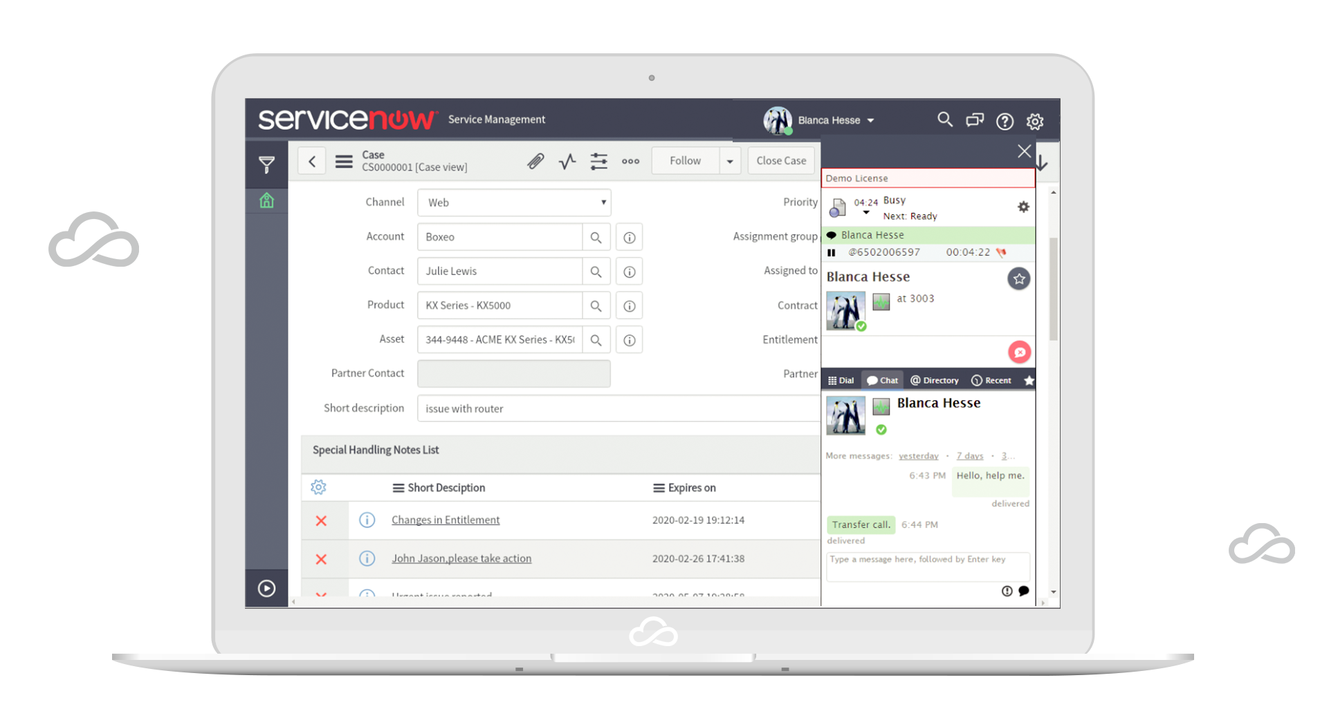 BeInContact Software - ServiceNow Integration