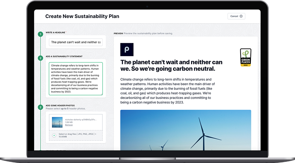 Green Places Sustainability Software