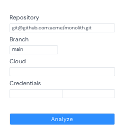 Cloud 66 screenshot: Connect your git repository to Cloud 66. We support all major git providers including GitHub, GitLab, Bitbucket and Azure DevOps.