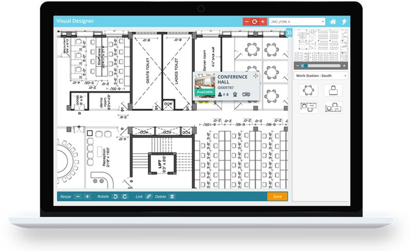 eFACiLiTY Space Management System Software - Floor Plan Booking