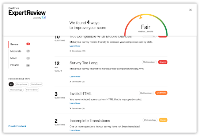Qualtrics CustomerXM screenshot: Qualtrics CustomerXM expert review