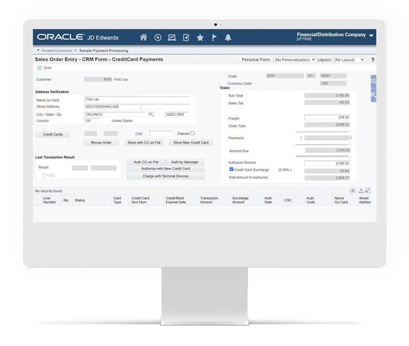 SmarterCommerce Payment Processing screenshot