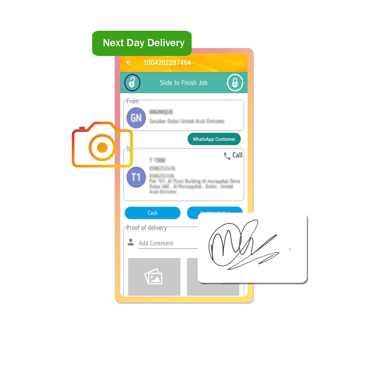 DispatchEx screenshot: DispatchEx digital signature
