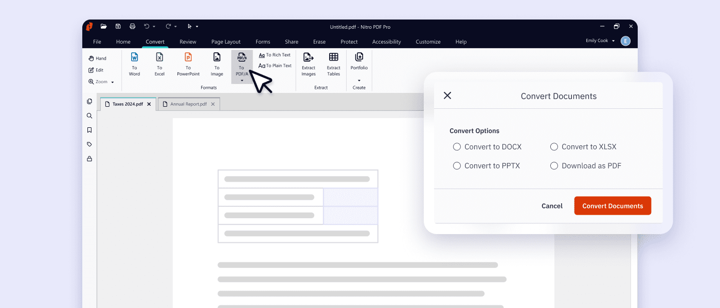 Nitro PDF Software - Nitro PDF document conversion