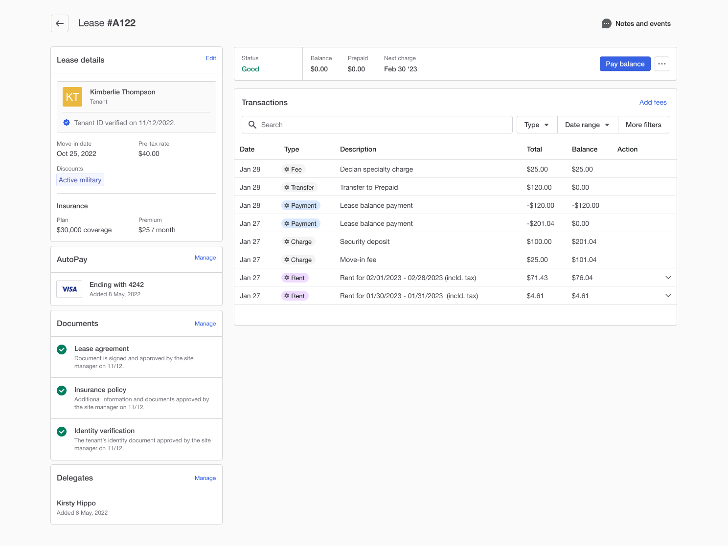 Cubby Software - Rental Page