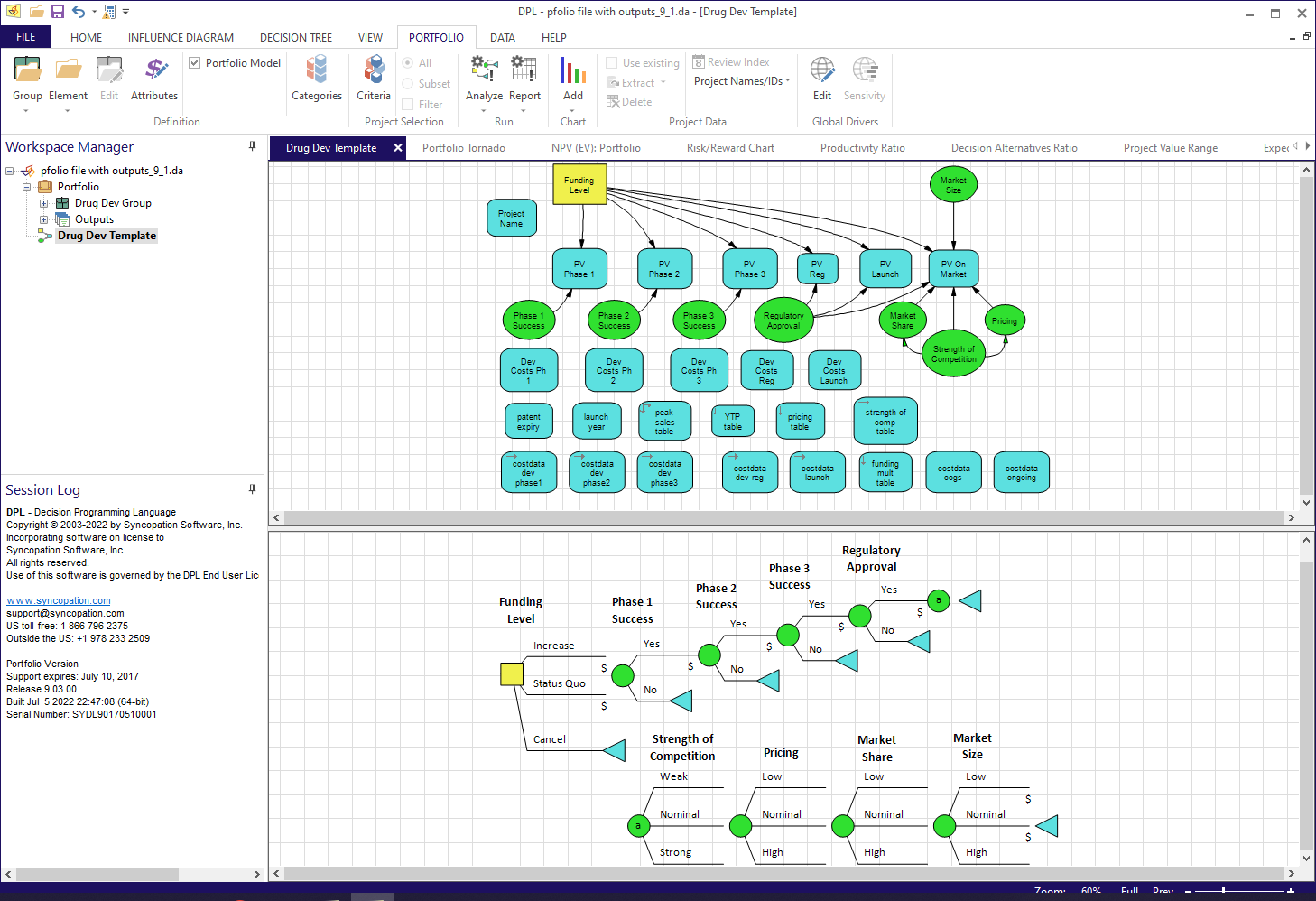 DPL Portfolio screenshot: DPL Portfolio: Evaluating R&D and NPD opportunities requires powerful tools with the flexibility and transparency to help your team make the right decision with confidence. DPL Portfolio offers a robust set of analytic tools via a simple environment.