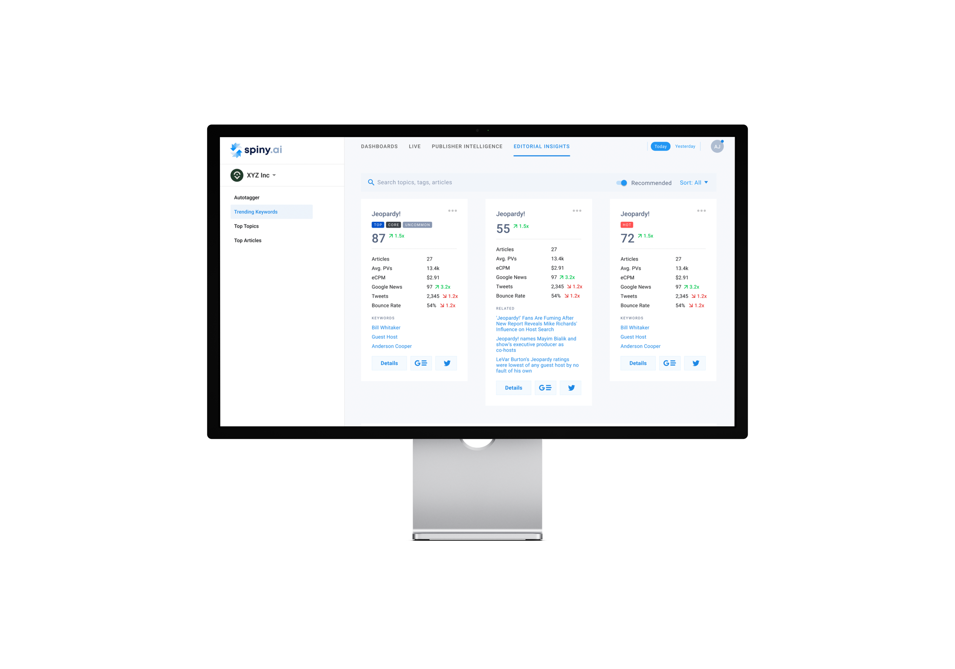 Spiny screenshot: Editorial Insights