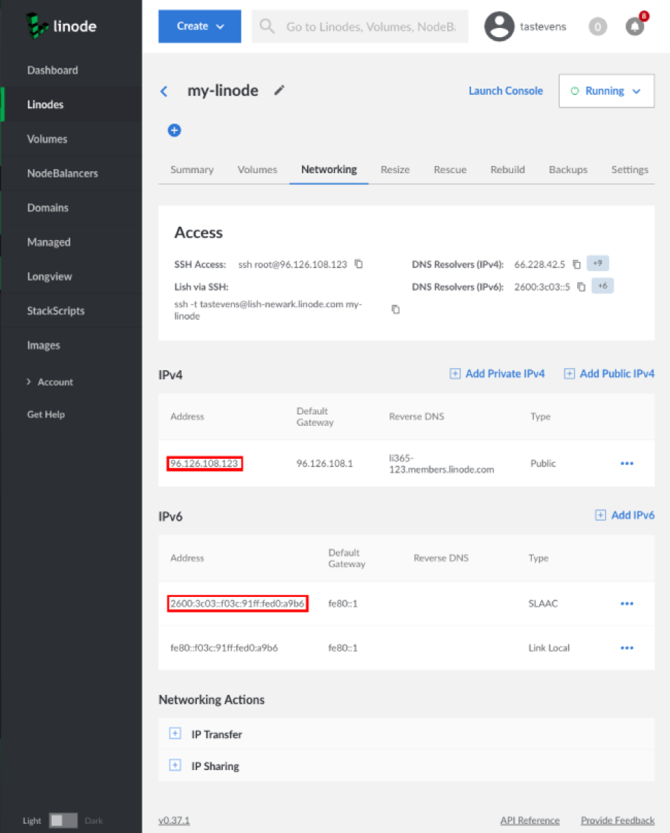 Linode networking module