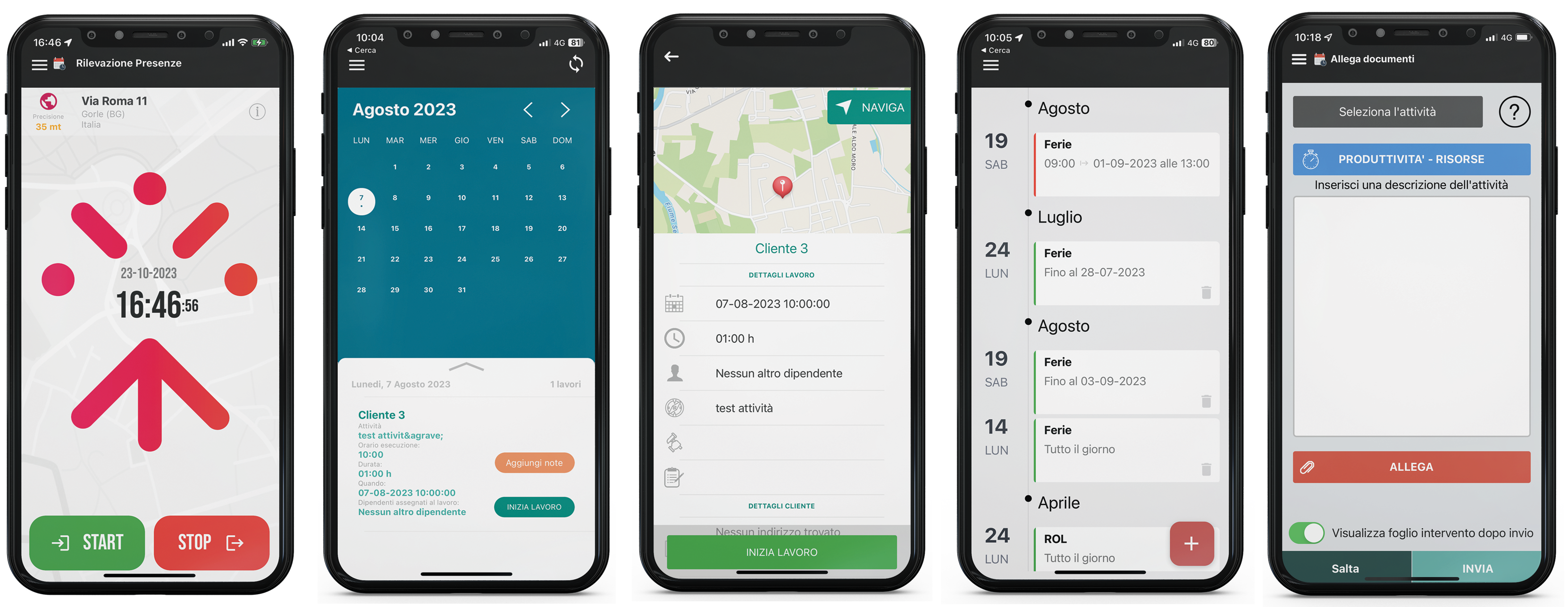 App Rilevazione Presenze screenshot