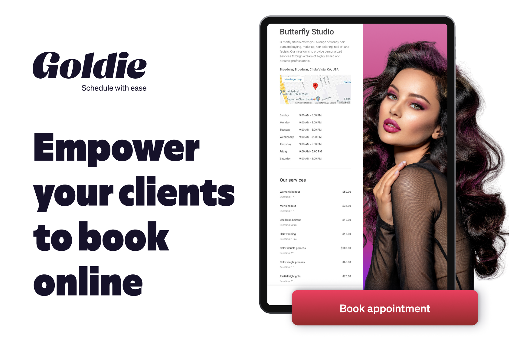 Free online booking website. Easily build and customize your online booking page. Make it easy for clients to book online and get more appointments. Automatically collect deposits from clients when your clients book an appointment.