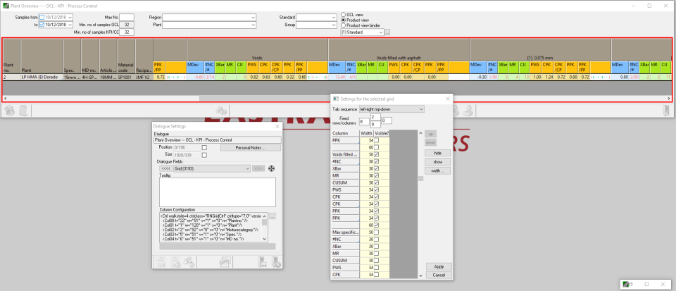 LASTRADA process control
