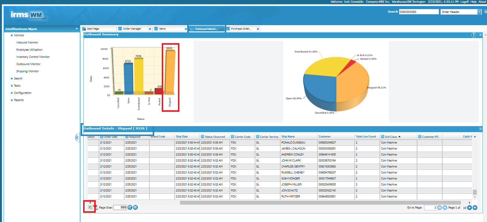 Aptean WMS irms|360 screenshot
