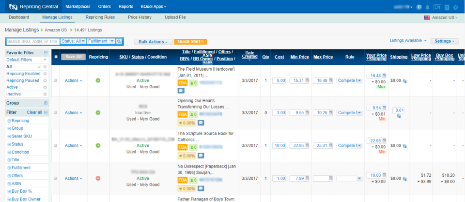 BQool Repricing Central