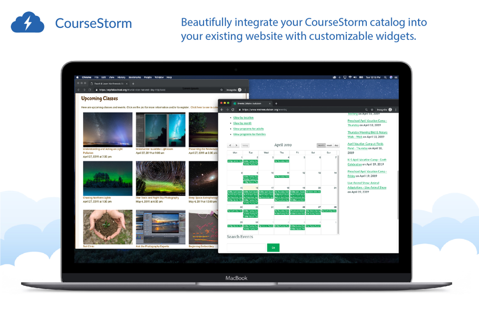 Beautifully integrate your CourseStorm catalog into your existing website with our customizable widgets.-thumb