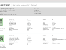 GlobalVision Software - Barcode inspection report