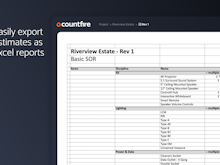 Countfire Software - Easily export estimates as Excel reports