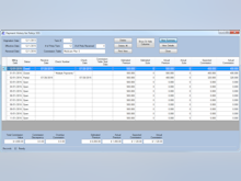 Commission Tracker Software - Payment details of an insurance policy with the estimated premium and the actual premium